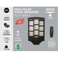 900W MEGA SOLAR SOKAK ARMATÜRÜ BEYAZ